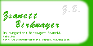 zsanett birkmayer business card